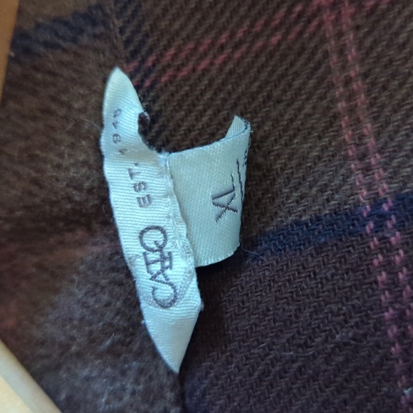 Vintage Style Women's Heavy Flannel Crop Utility Jacket Size XL - Picture 4 of 4